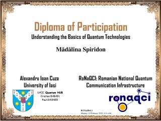 RoNaQCI UAIC Training, December 7-14, 2024, Iași